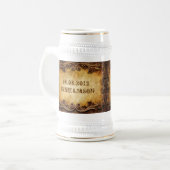 Rustieke Country Cowboy Westerne bruiloft Bierpul (Voorkant links)