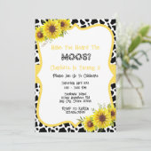 Rustieke Country Cowprint & Zonnebloem Kaart (Staand voorkant)