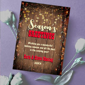 Rustieke Country feeënlichten Kerstmis Feestdagenkaart