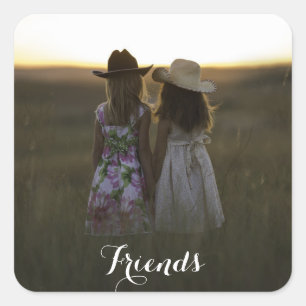Rustieke Country Friends Vierkante Sticker