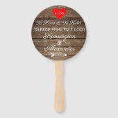 Rustieke Country Guest Favor Trouwfan | Handwaaier (Voorkant)