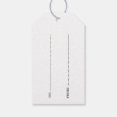 Rustieke Country Hearts Wood Lace foto bruiloft Cadeaulabel (Achterkant)