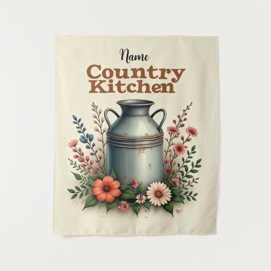 Rustieke Country Keuken Muur Kunst - [Name]'s Farm Wandkleed (Voorkant)
