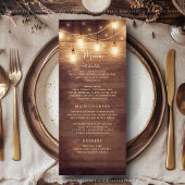 Rustieke Country Lights Wedding Menu
