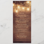 Rustieke Country Lights Wedding Menu (Voorkant)