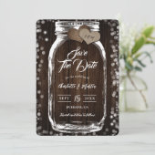 Rustieke Country Mason Jar Barn Wood Wedding Save The Date (Staand voorkant)