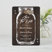 Rustieke Country Mason Jar Wood bruiloft Save The Date (Staand voorkant)