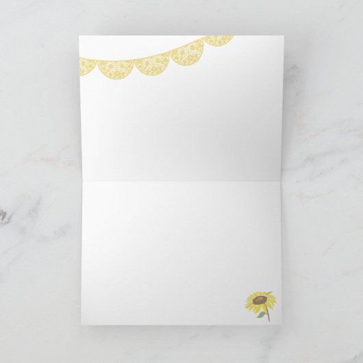 Rustieke Country Mason Jar Zonnebloem bruiloft Dan Bedankkaart (Binnen)