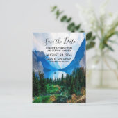 Rustieke Country Mountains Natuur Save the Date Briefkaart (Staand voorkant)