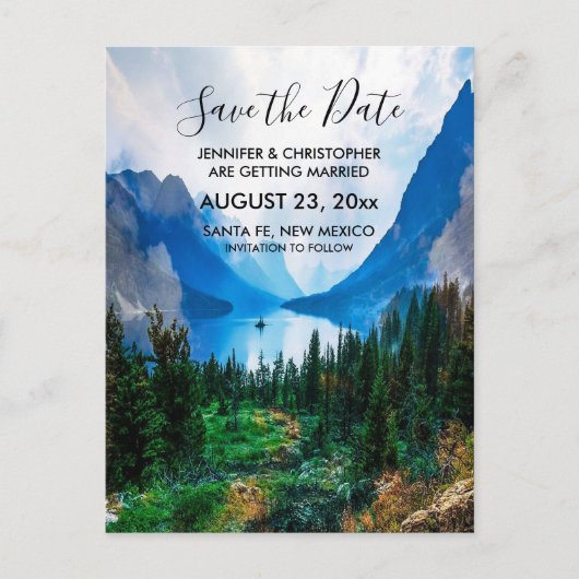 Rustieke Country Mountains Natuur Save the Date Briefkaart (Voorkant)