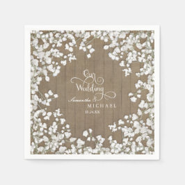 Rustieke Country Picnic Receptie Baby's Breath Servetten