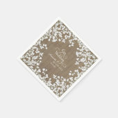 Rustieke Country Picnic Receptie Baby's Breath Servetten (Hoek)