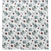 Rustieke Country Pine Cones en Pine Branches | Douchegordijn (Voorkant)