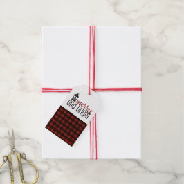 Rustieke Country Plaid Boerderij Stijl Kerstmis Cadeaulabel
