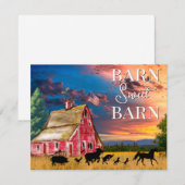 Rustieke Country Red Barn met Dieren Notitiekaartje (Voorkant / Achterkant)