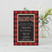 Rustieke Country Red Buffalo Plaid BABY Q BBQ Douc Kaart (Staand voorkant)