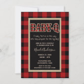 Rustieke Country Red Buffalo Plaid BABY Q BBQ Douc Kaart (Voorkant)