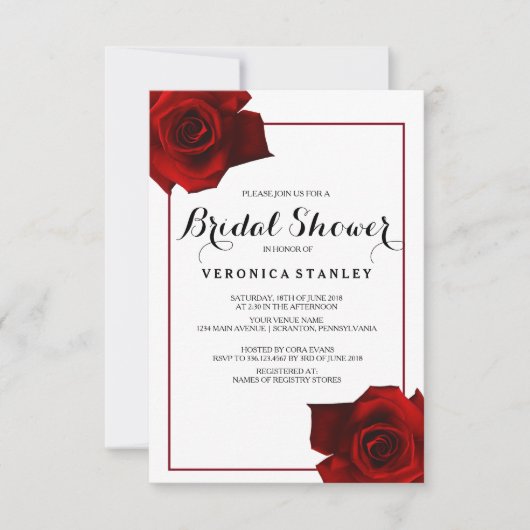 Rustieke Country Rozen Classy Floral Vrijgezellenf Kaart (Voorkant)