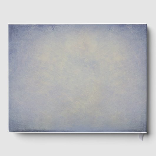 Rustieke Country String Lights Dusty Blue Bruiloft Gastenboek (Achterkant)