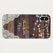 Rustieke Country String Lights Sparkly Lace Telefo Case-Mate iPhone Case (Achterkant (horizontaal))