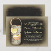 Rustieke Country Tree Candle Engagement Party Kaart (Voorkant / Achterkant)