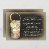 Rustieke Country Tree Candle Huwelijksuitnodiginge Kaart (Voorkant / Achterkant)