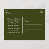 Rustieke Country Tree & Lights Save Datum Briefkaa Aankondigingskaart (Achterkant)