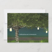 Rustieke Country Tree String Lights repetitie dine Kaart (Achterkant)