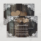 Rustieke Country Wedding Hotel Accommodatie Kaart (Voorkant / Achterkant)