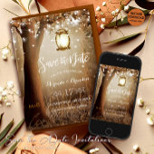 Rustieke Country Wedding Save the Date Kaart