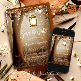 Rustieke Country Wedding Save the Date Kaart