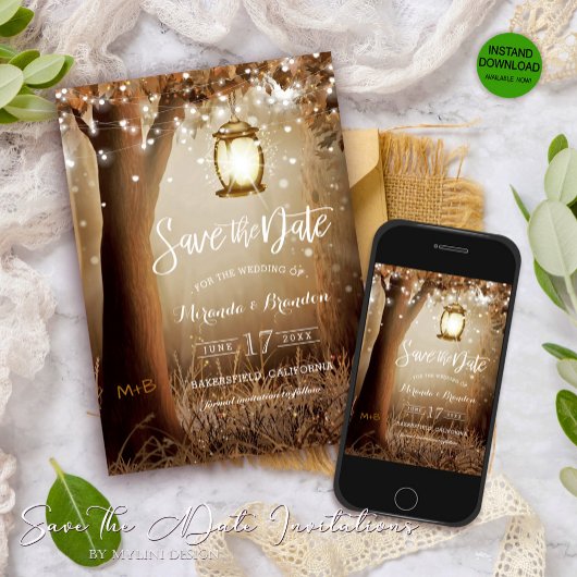 Rustieke Country Wedding Save the Date Kaart