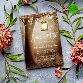 Rustieke Country Wedding Save the Date Uitnodiging