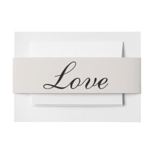 Rustieke Country Westerne bruiloft Ivoor Cream Lov Uitnodigingen Wikkel