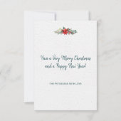 Rustieke Country Winter Bloemen Hout Happy Holiday Kaart (Achterkant)