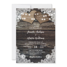 Rustieke Country Wood Lace String Lights Wedding