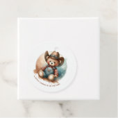 Rustieke Cowboy Baby Shower Bedankjes Labels (In situ)