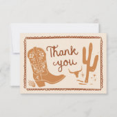 Rustieke Cowboy Baby shower Dank u kaart (Voorkant)
