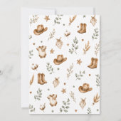Rustieke Cowboy Baby Shower Kaart (Achterkant)
