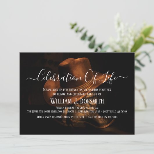 Rustieke Cowboy Boots Pet begrafenis herdenkingsdi Kaart (Staand voorkant)