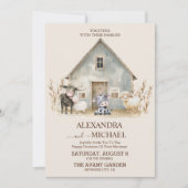 Rustieke  Cowboy bruiloft Kaart (Voorkant)