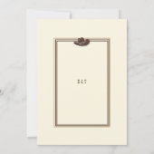 Rustieke  Cowboy Bruiloft Western Botanisch Kaart (Achterkant)