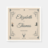 Rustieke Cowboy bruiloft Western Elegant Servet (Voorkant)