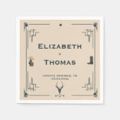 Rustieke  Cowboy Bruiloft Western Land Servet (Voorkant)