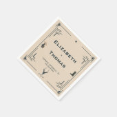 Rustieke  Cowboy Bruiloft Western Land Servet (Hoek)