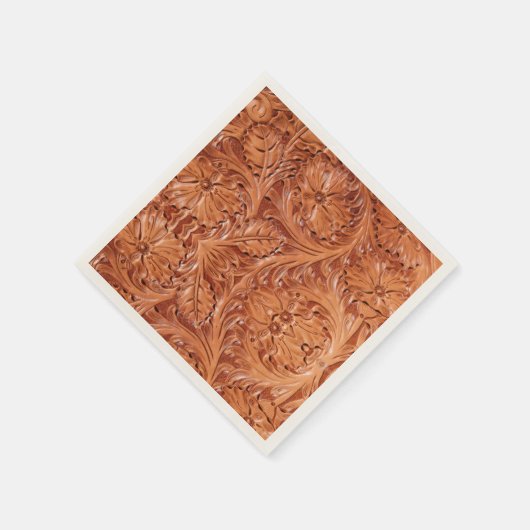 Rustieke Cowboy Bruine Leren Landelijke Westerse F Servet (Hoek)