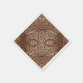 Rustieke Cowboy Bruine Leren Landelijke Westerse F Servet (Hoek)