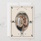 Rustieke  Cowboy Country Wedding Foto Kaart (Achterkant)