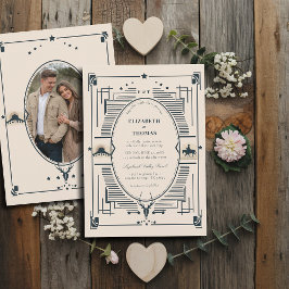 Rustieke  Cowboy Country Wedding Foto Kaart