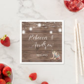 Rustieke Cowboy Cowgirl Laarzen String Lights Wedd Servet (Insitu)